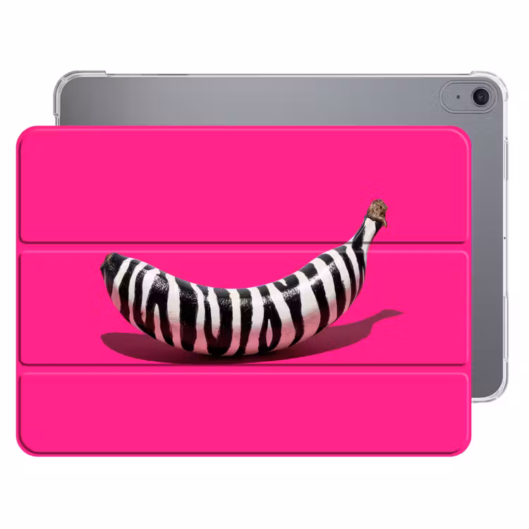 iPad hoes - Banaan - Zebraprint - Roze — 1