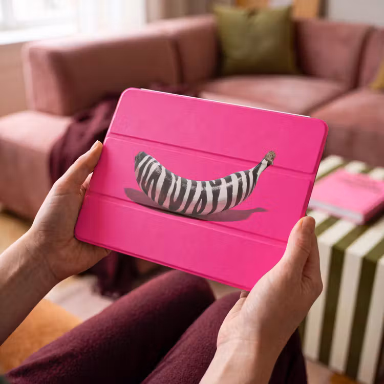iPad hoes - Banaan - Zebraprint - Roze — 4