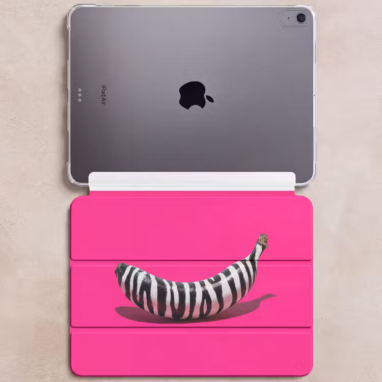 iPad hoes - Banaan - Zebraprint - Roze — 6