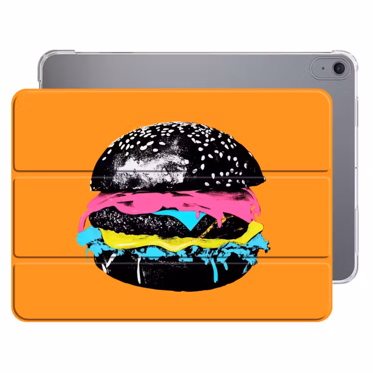 iPad hoes - Hamburger - Oranje - Neon - popart — 1