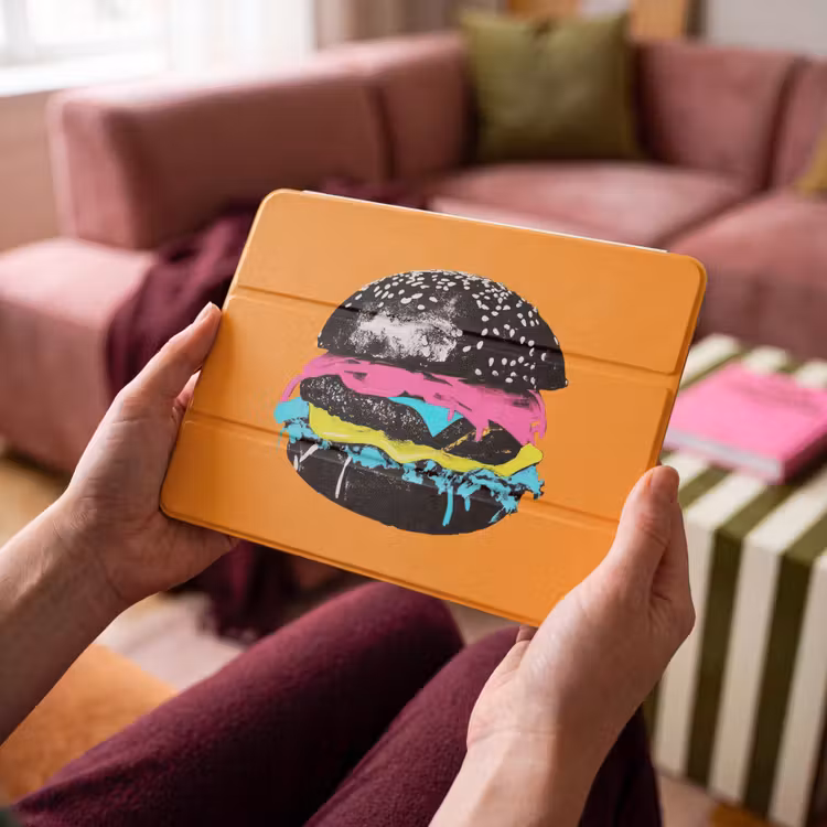 iPad hoes - Hamburger - Oranje - Neon - popart — 4