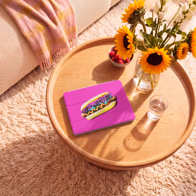 iPad hoes - Hotdog - Roze - Retro — 2