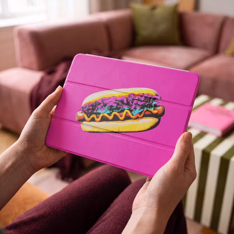 iPad hoes - Hotdog - Roze - Retro — 4