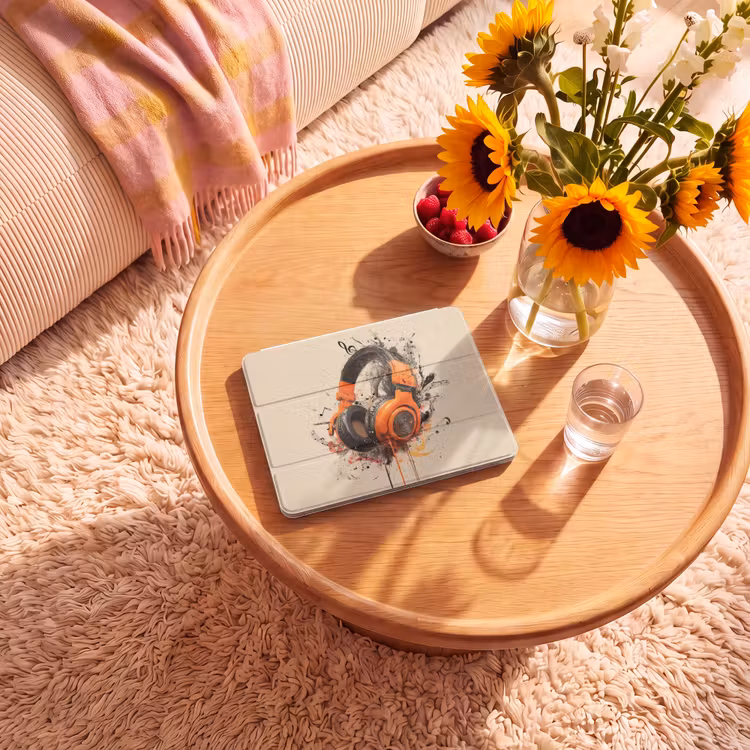 iPad hoes - Koptelefoon - Oranje - Explosief — 2