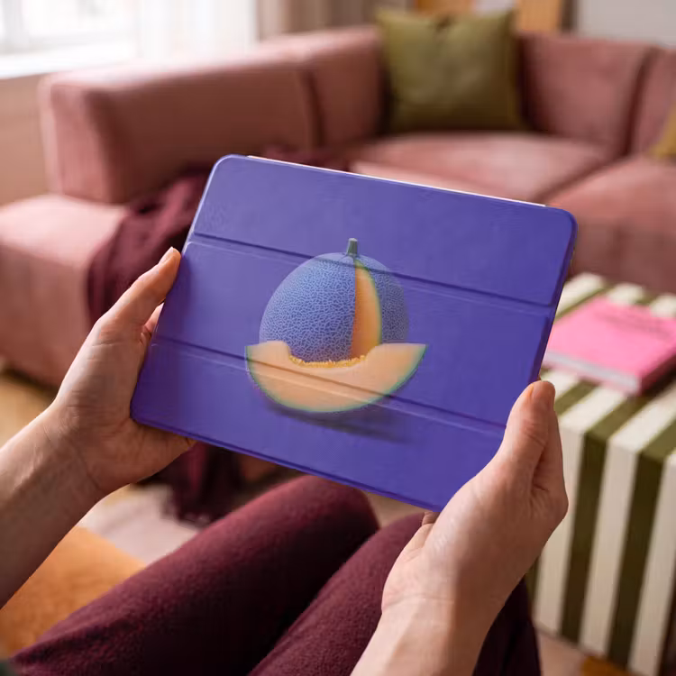 iPad hoes - Meloen - Blauw - Oranje - Kunstzinnig — 4