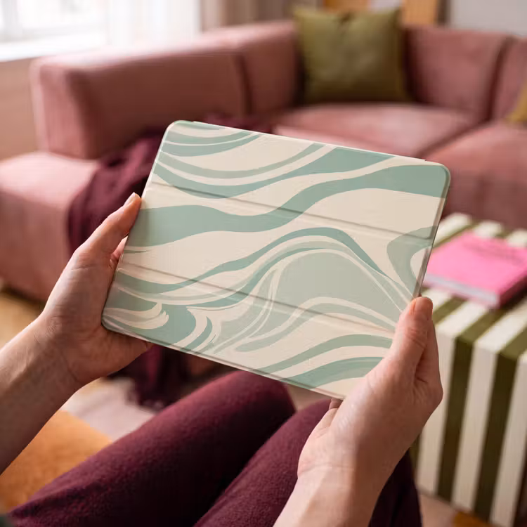 iPad hoes - Organische lijnen - Mintgroen - Marmer — 4