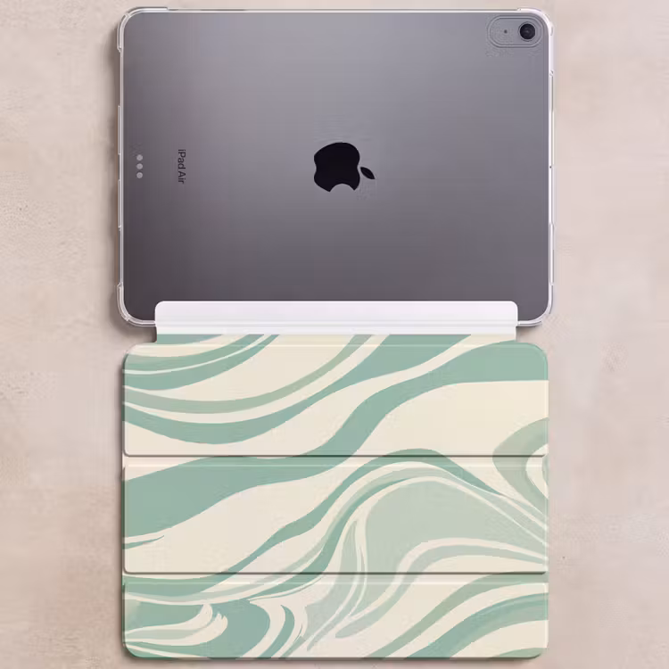 iPad hoes - Organische lijnen - Mintgroen - Marmer — 6