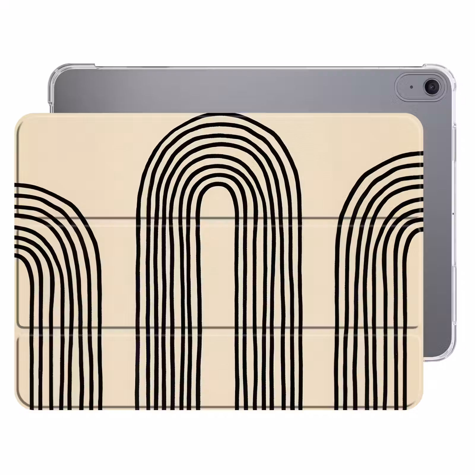 iPad hoes - Boogvormen - Zwart - Strak — 1