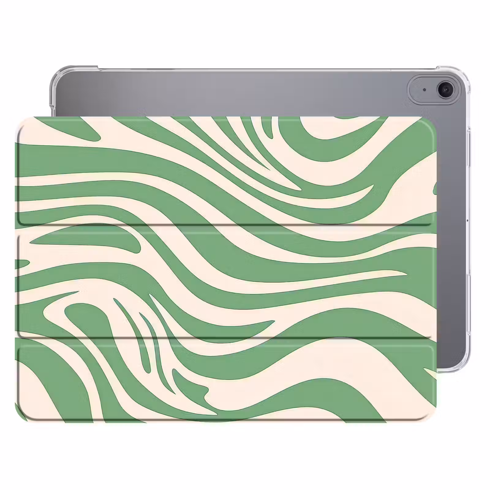 iPad hoes - Zebrapatroon - Groen - Retro — 1
