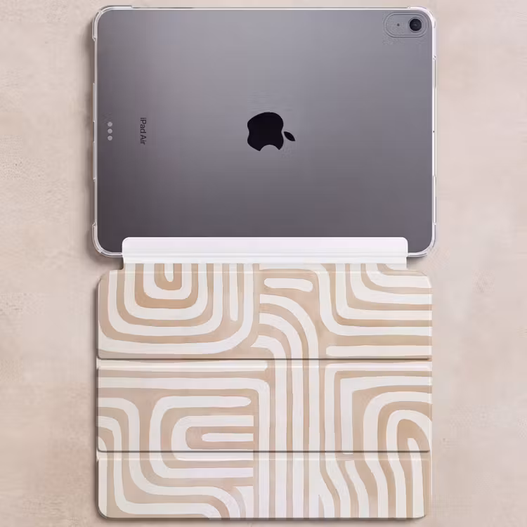 iPad hoes - Aardetinten - Labyrintpatroon — 6