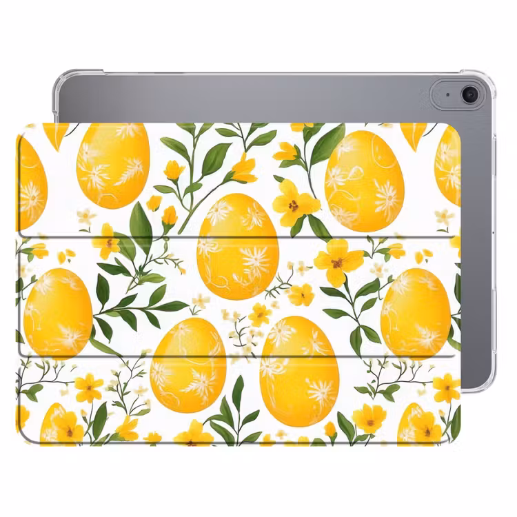 iPad hoes - Bloemen - Paaseieren - Geel — 1