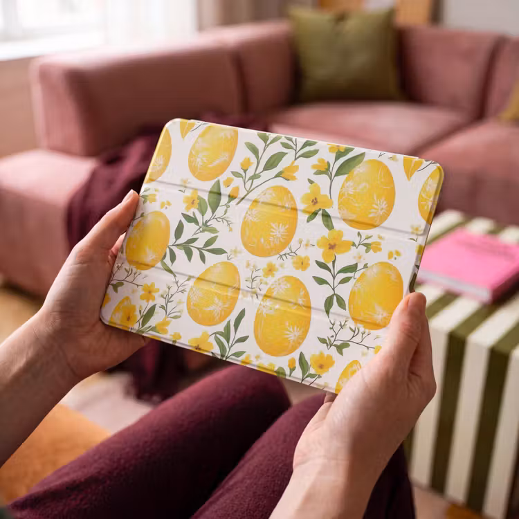 iPad hoes - Bloemen - Paaseieren - Geel — 4