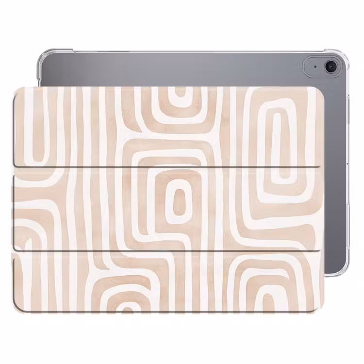 iPad hoes - Decoratief - Labyrint - Beige — 1