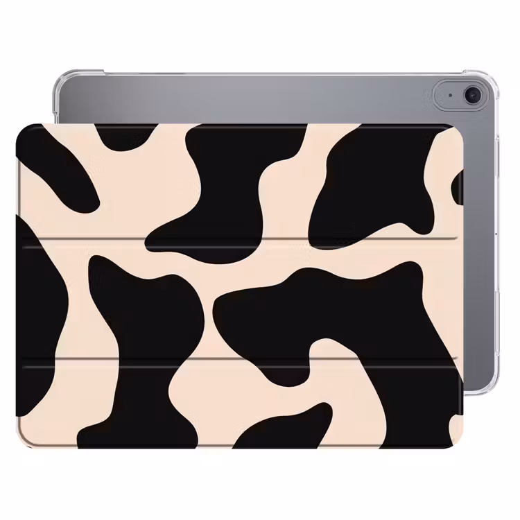 iPad hoes - Vlekkenpatroon - Koe - Beige — 1
