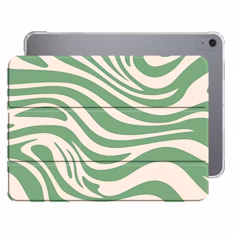 iPad hoes - Zebrapatroon - Groen - Retro — 1