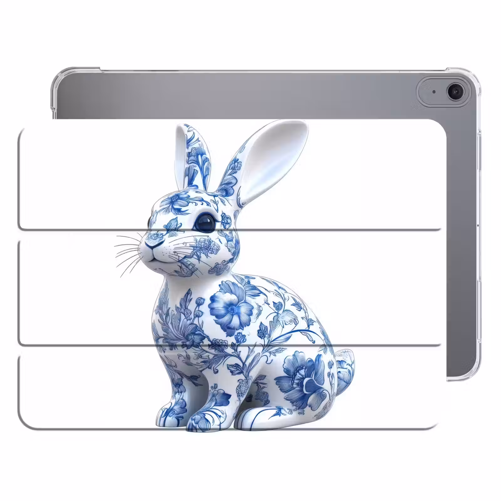 iPad hoes - Delftsblauw - Haasje - Wit — 1