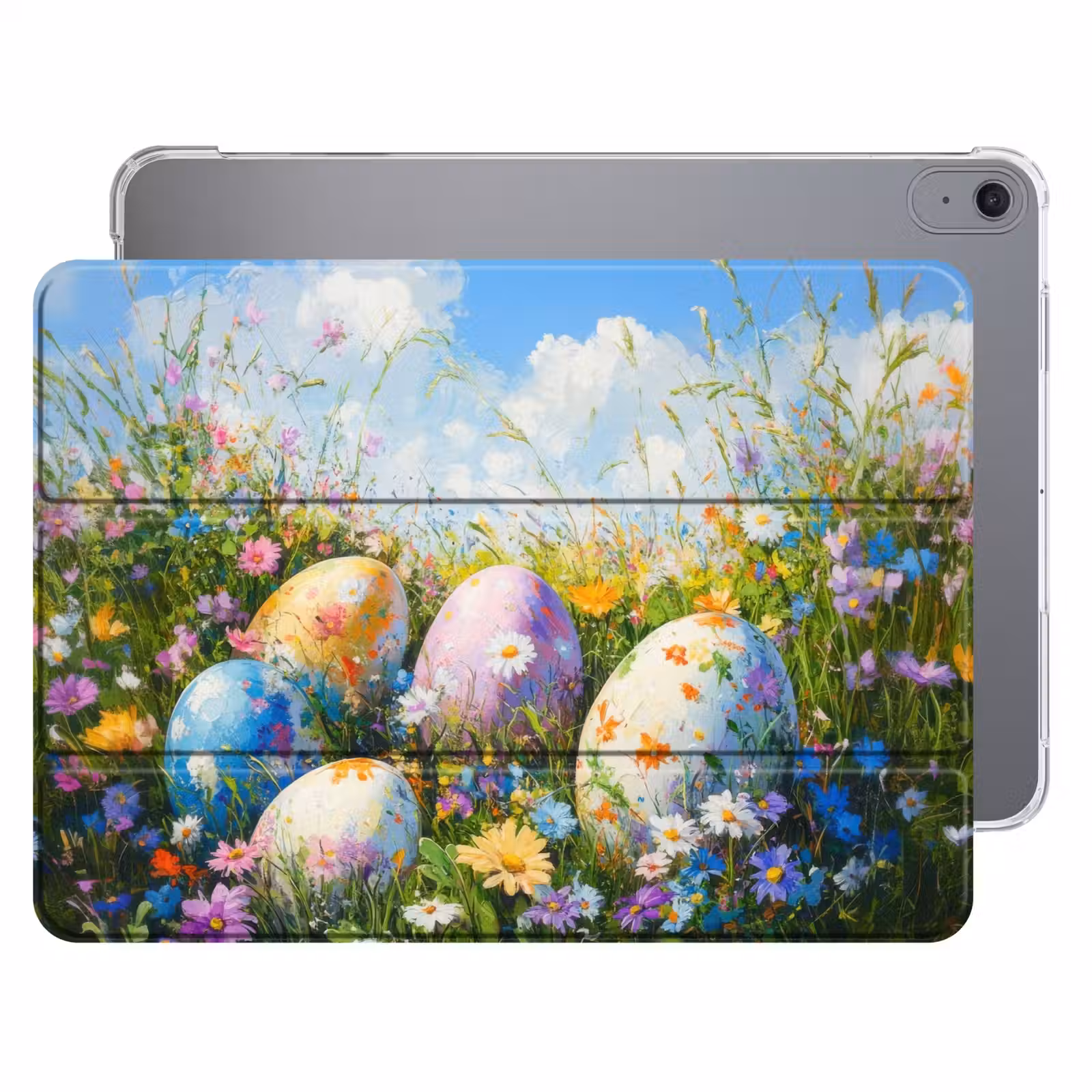 iPad hoes - Grasveld - Eieren - Bloemen — 1
