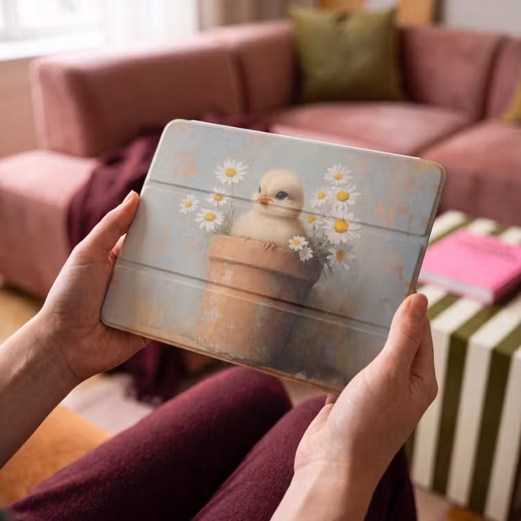 iPad hoes - Bloempot - Kuiken - Bloemetjes — 4
