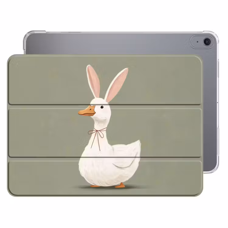 iPad hoes - Eend - Konijnoren - Grijs — 1