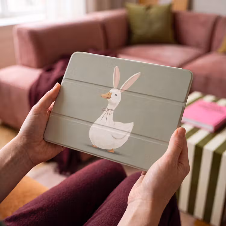 iPad hoes - Eend - Konijnoren - Grijs — 4