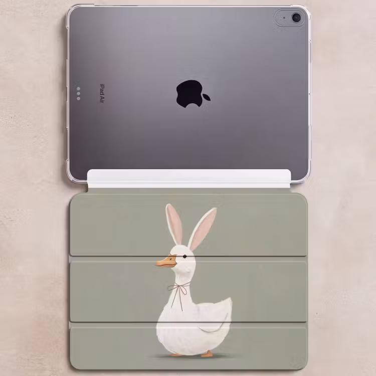 iPad hoes - Eend - Konijnoren - Grijs — 6