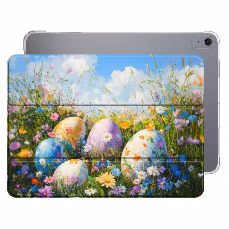 iPad hoes - Grasveld - Eieren - Bloemen — 1