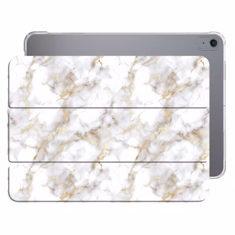 iPad hoes - Gouden aders - Marmer - Wit — 1