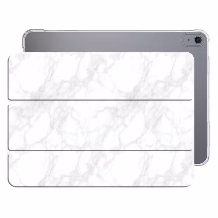 iPad hoes - Minimalistisch - Wit - Grijze aders — 1