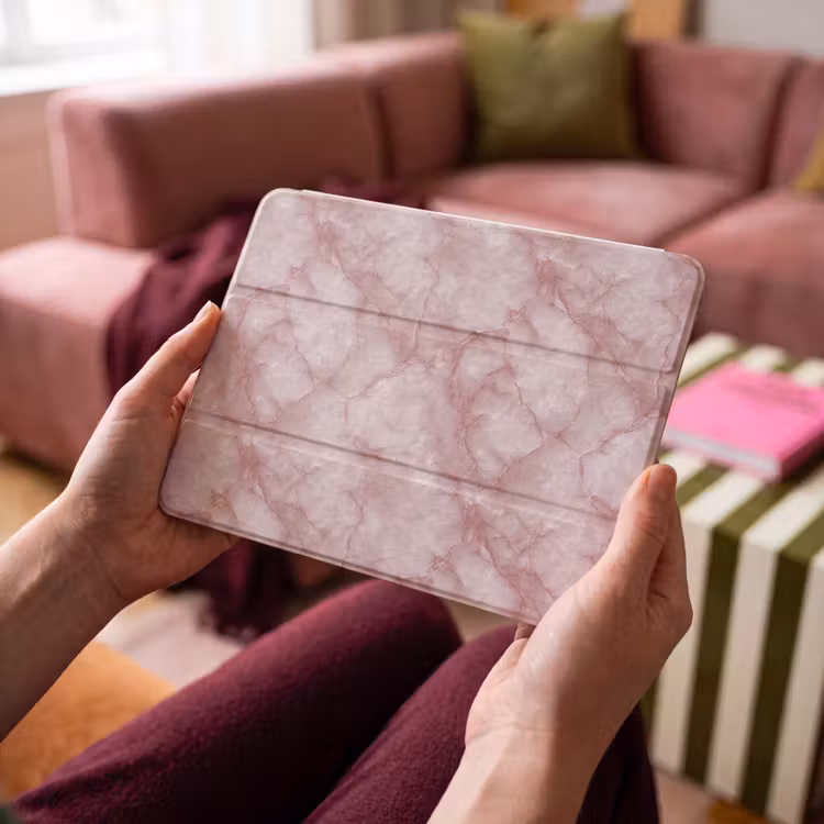 iPad hoes - Roze - Kwartsmarmer - Aders — 4