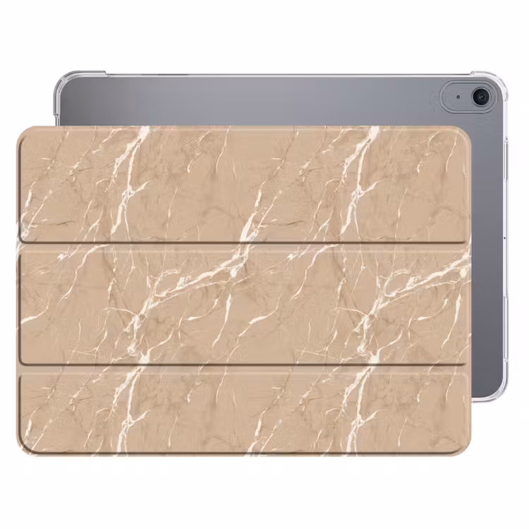 iPad hoes - Beige - Marmer - Organisch - Wit — 1