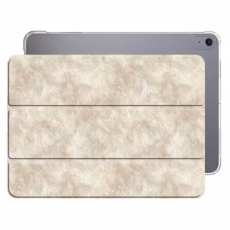 iPad hoes - Beige - Reliëfstructuur - Natuursteen — 1