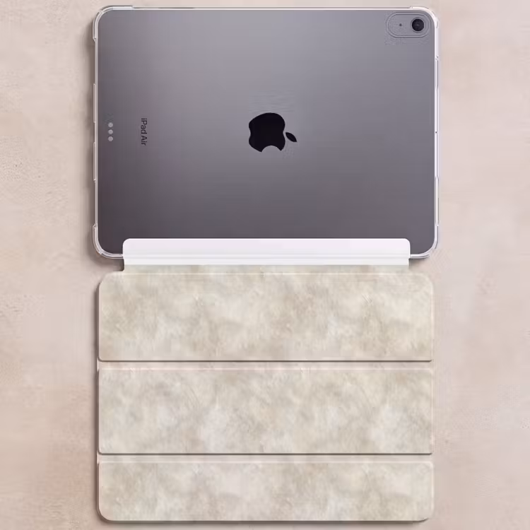 iPad hoes - Beige - Reliëfstructuur - Natuursteen — 6