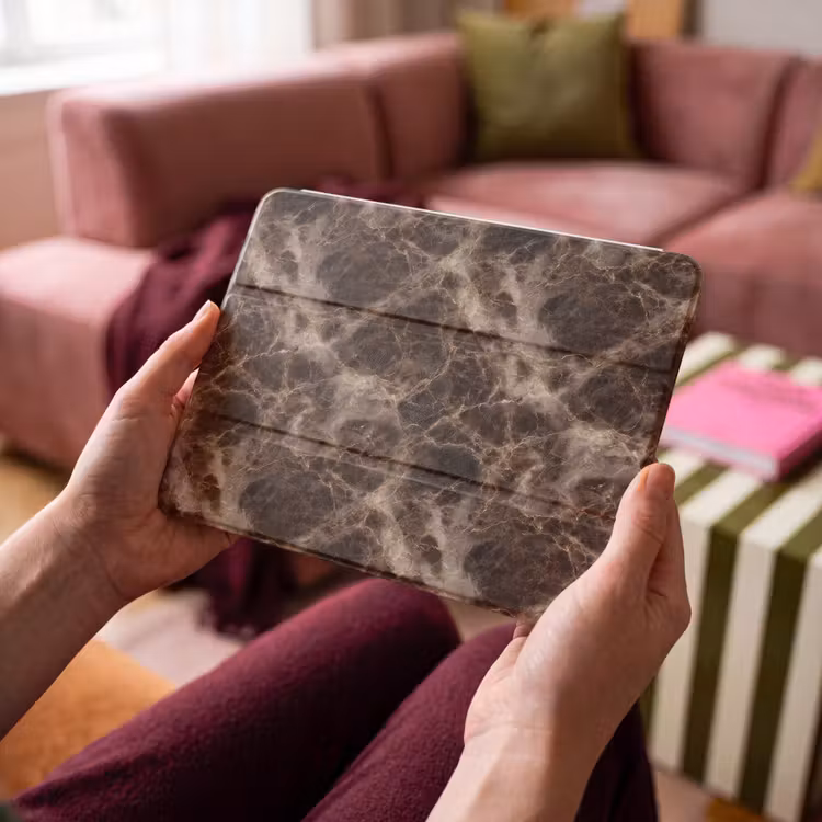 iPad hoes - Bruin - Goud - Marmer — 4
