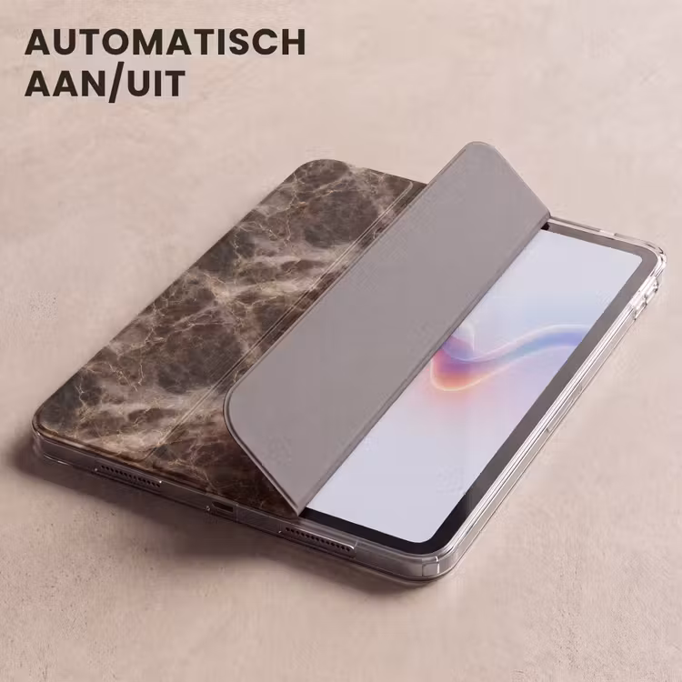 iPad hoes - Bruin - Goud - Marmer — 5