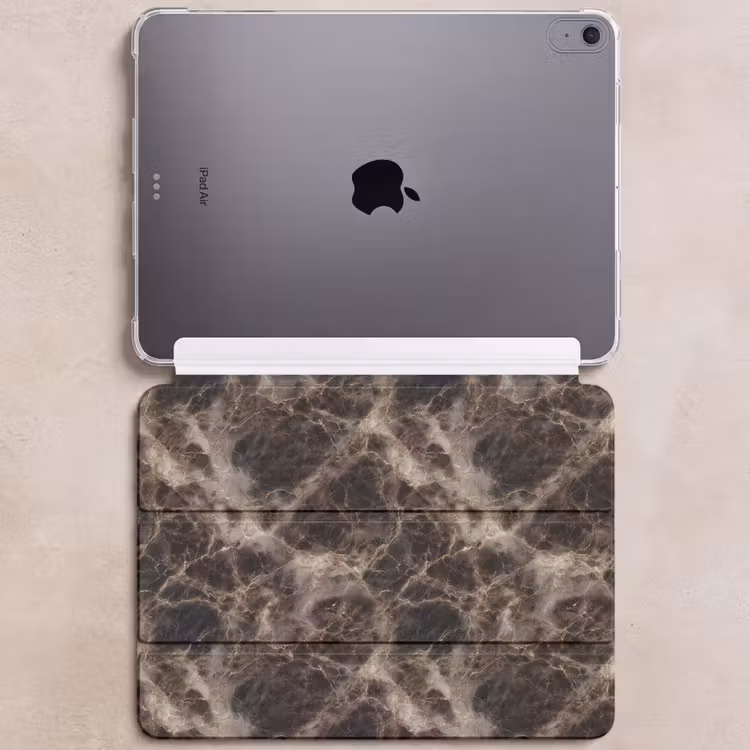iPad hoes - Bruin - Goud - Marmer — 6