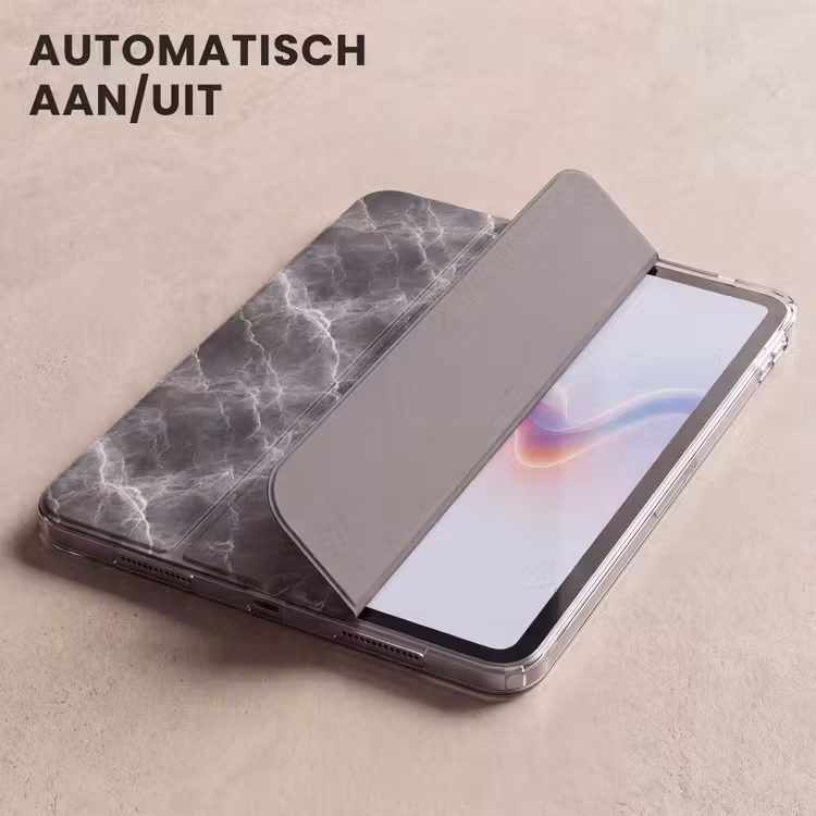iPad hoes - Donkergrijs - Bliksem - Marmer — 5