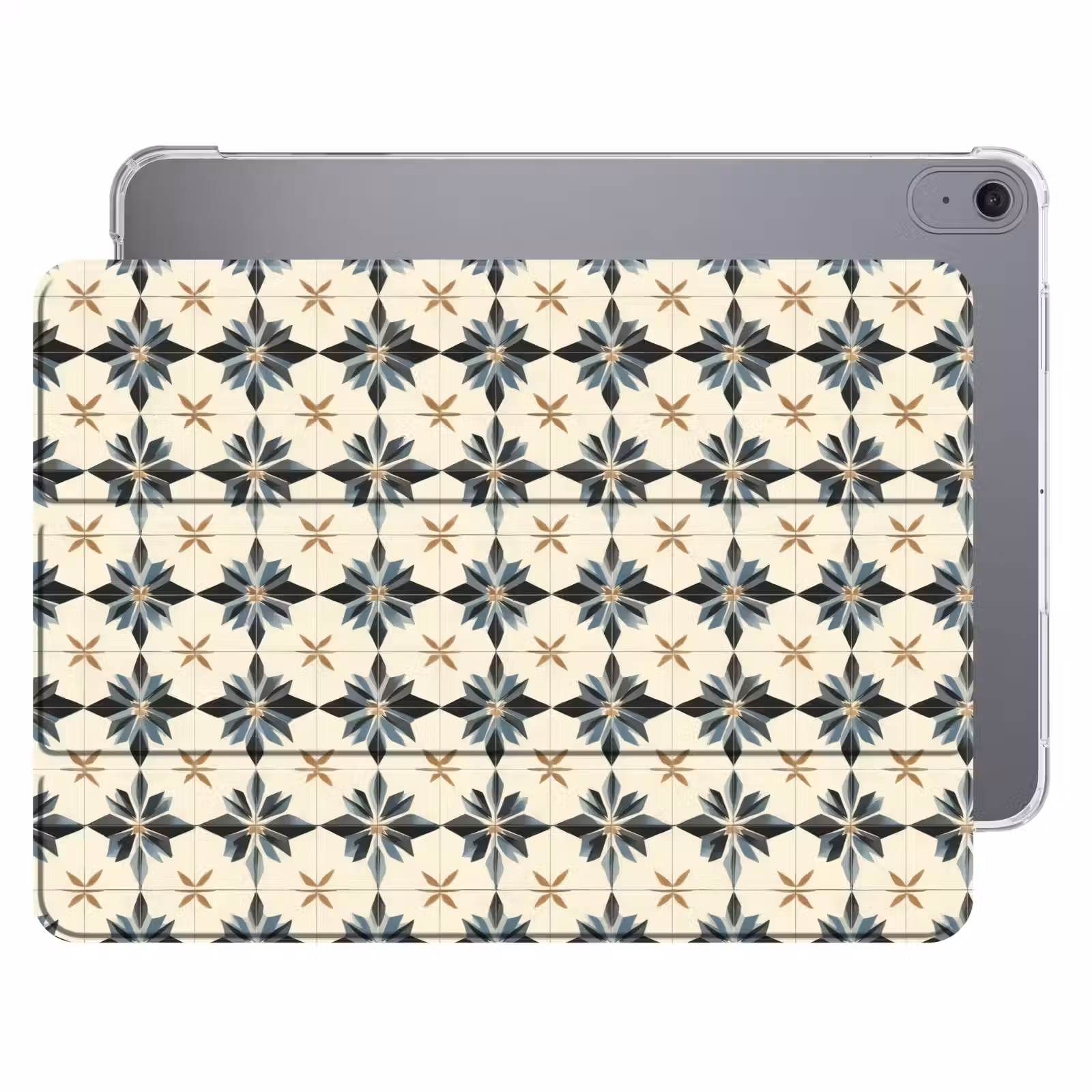 iPad hoes - Sierlijk - Ornament - Blauw — 1