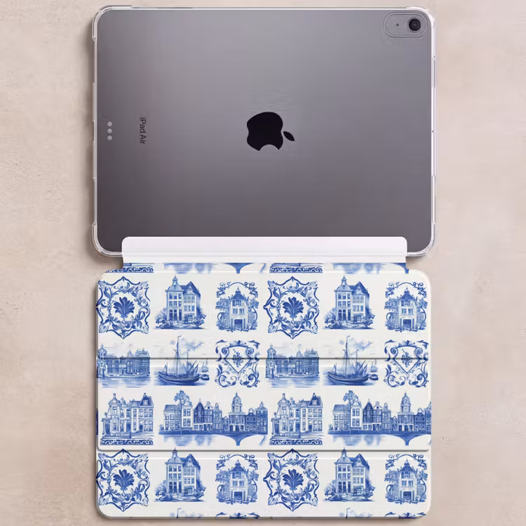 iPad hoes - Huizen - Schepen - Blauw — 6