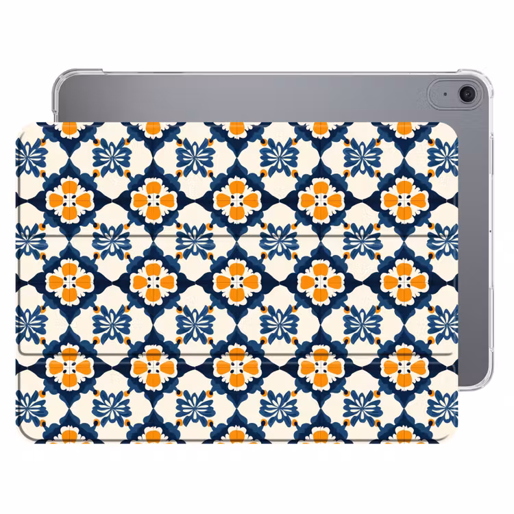 iPad hoes - Klassiek - Geometrisch - Blauw — 1