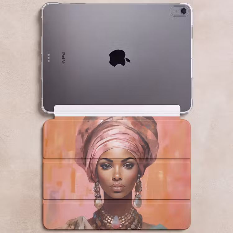 iPad hoes - Kunst - Vrouw - Roze - Sieraden - Portret — 6