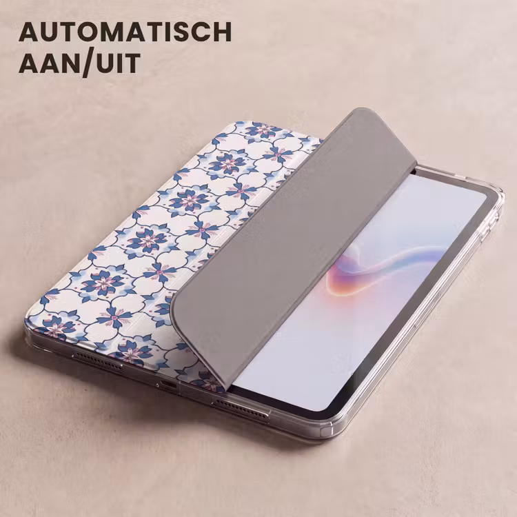 iPad hoes - Modern - Patroon - Blauw - Roze — 5
