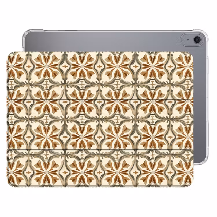 iPad hoes - Siertegel - Patroon - Bruin — 1