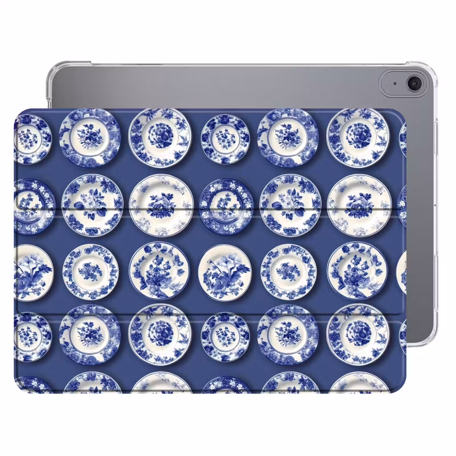 iPad hoes - Borden - Floraal - Blauw — 1