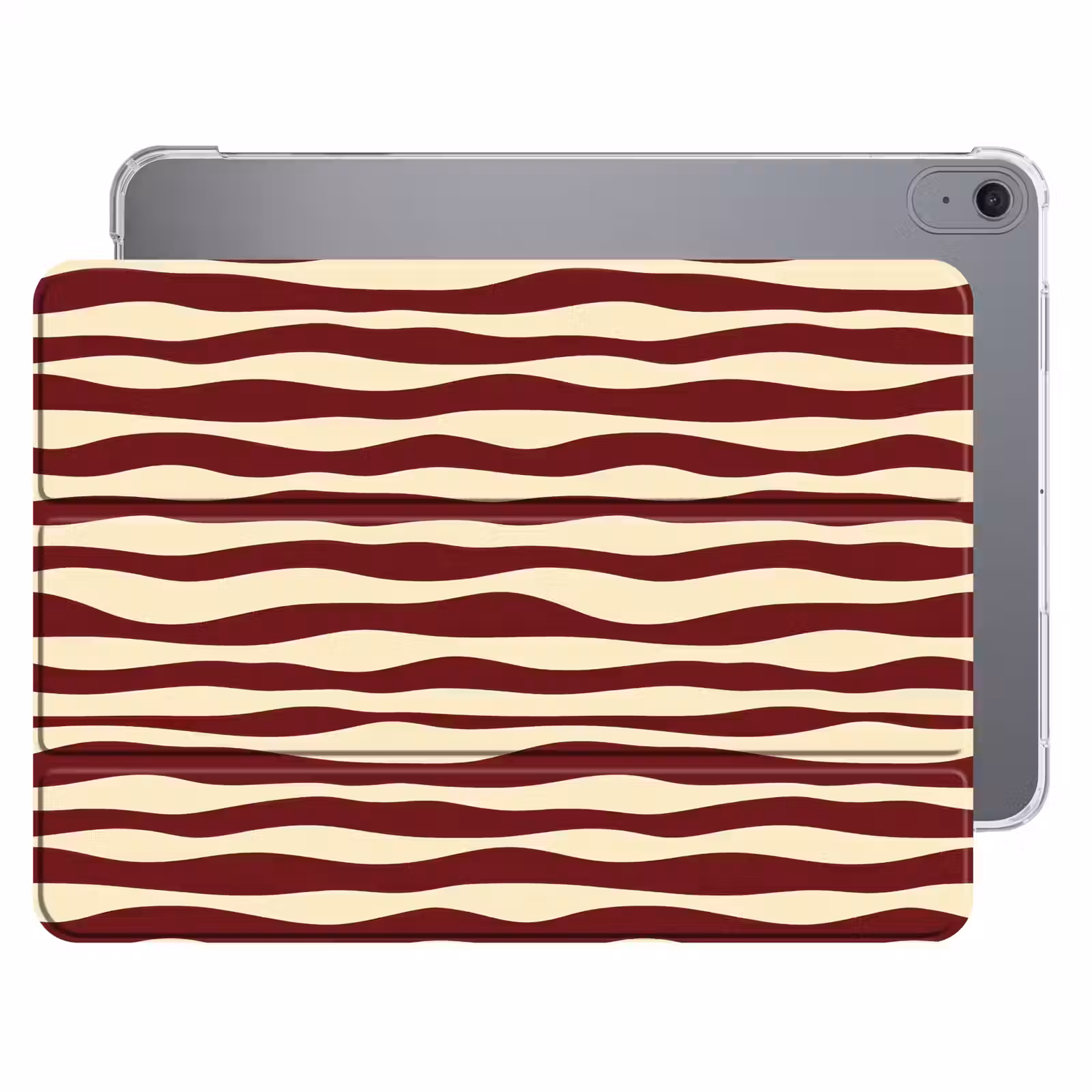 iPad hoes - Golven - Rood - Patroon - Crème — 1