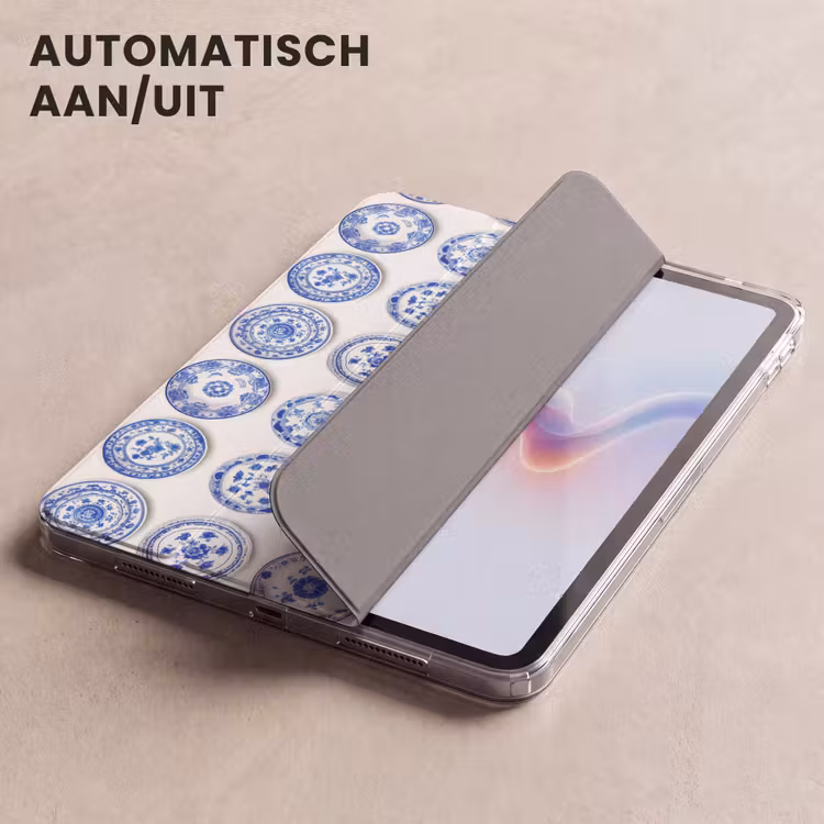 iPad hoes - Borden - Bloemen - Patroon - Blauw — 5