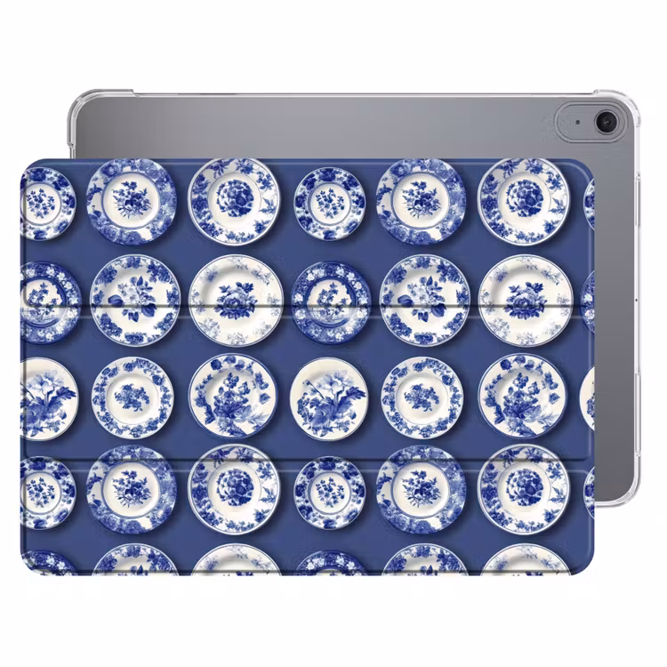iPad hoes - Borden - Floraal - Blauw — 1
