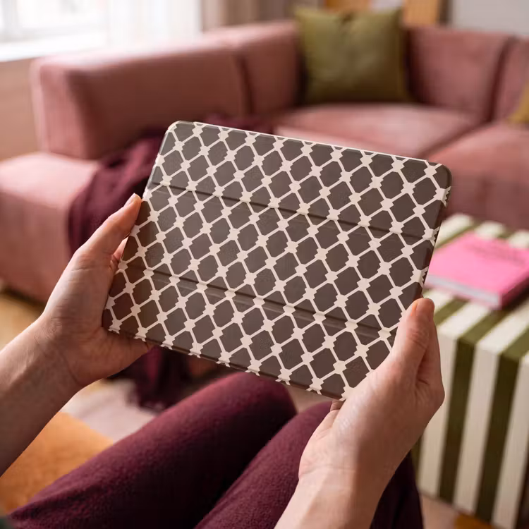 iPad hoes - Bruin - Ruitpatroon - Geometrisch — 4
