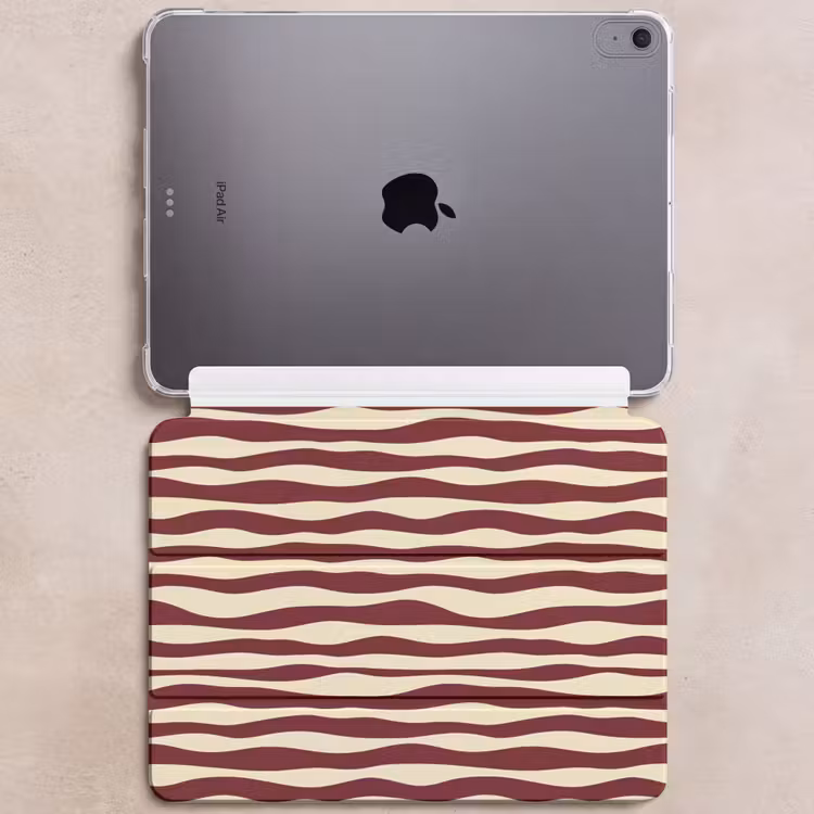 iPad hoes - Golven - Rood - Patroon - Crème — 6