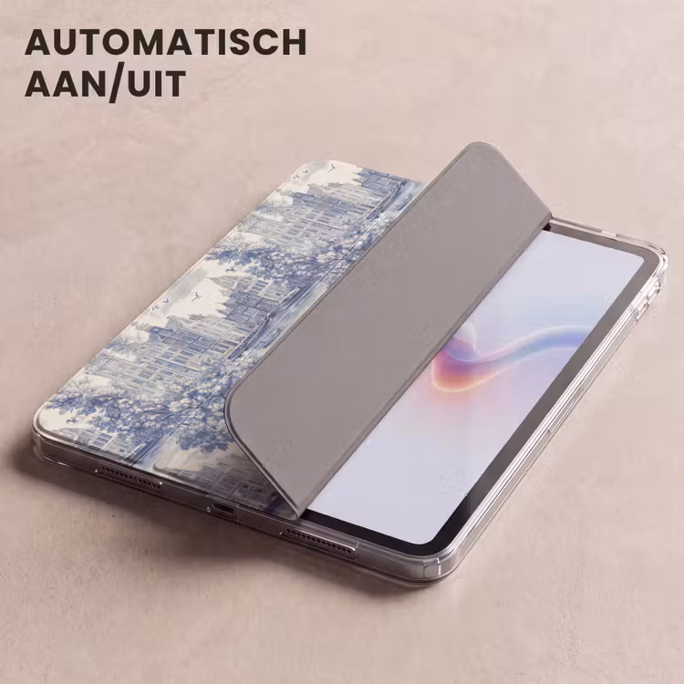 iPad hoes - Huizen - Bomen - Water - Vogels - Blauw — 5