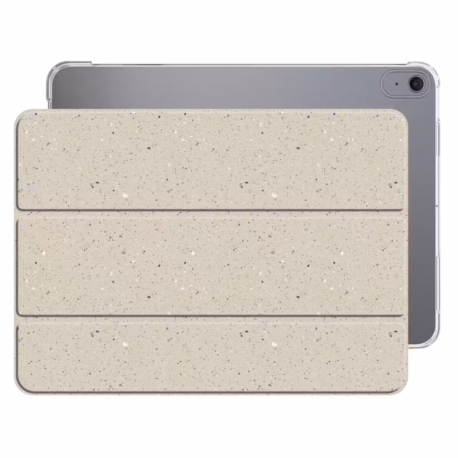 iPad hoes - Lichtbeige - Terrazzo - Grijs — 1